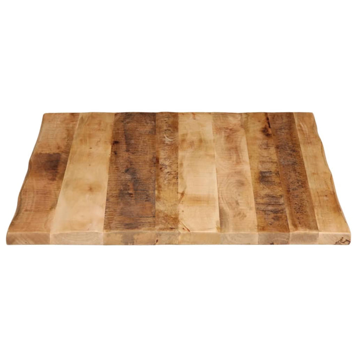bordplade 90x80x3,8 cm naturlig kant massivt ru mangotræ
