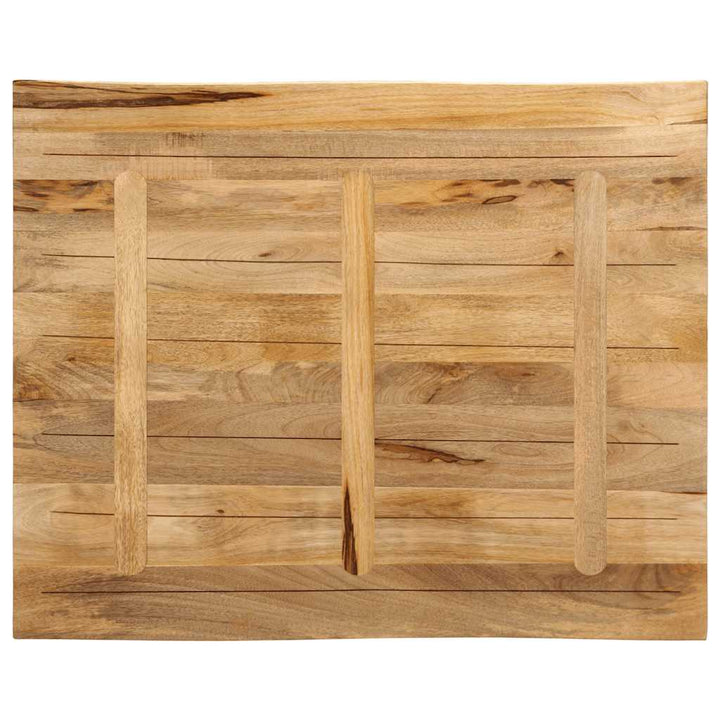 bordplade 100x80x3,8 cm naturlig kant massivt ru mangotræ