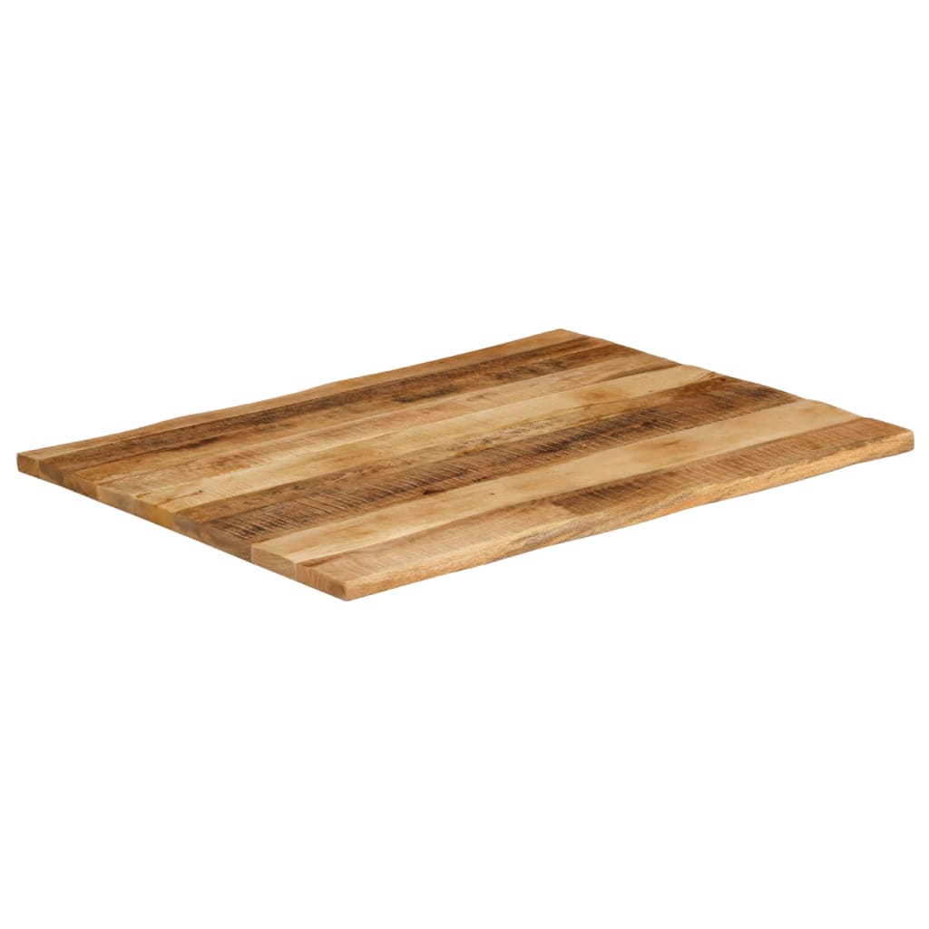 bordplade 110x80x3,8 cm naturlig kant massivt ru mangotræ