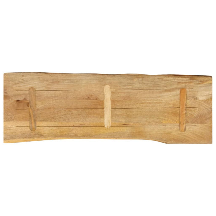 bordplade 110x40x2,5 cm naturlig kant massivt mangotræ