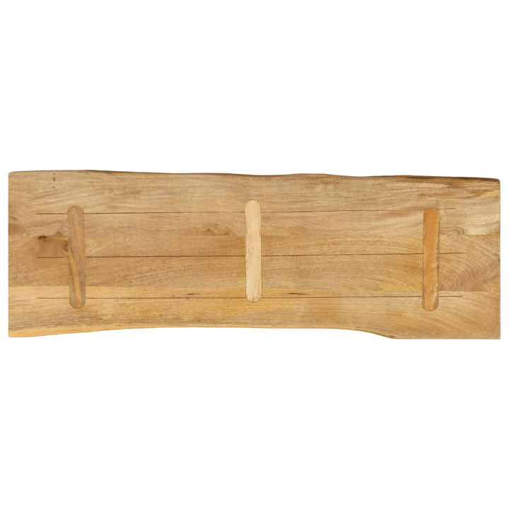 bordplade 120x40x2,5 cm naturlig kant massivt mangotræ