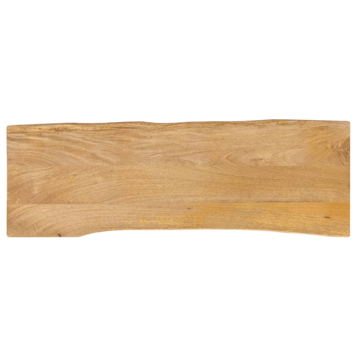 bordplade 140x40x2,5 cm naturlig kant massivt mangotræ