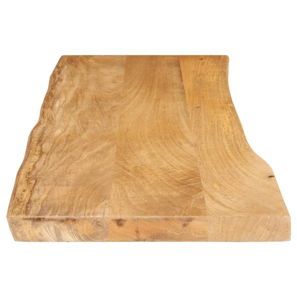 bordplade 140x40x2,5 cm naturlig kant massivt mangotræ