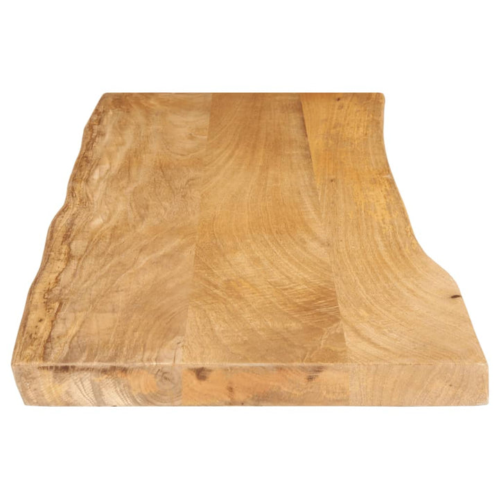bordplade 140x40x2,5 cm naturlig kant massivt mangotræ