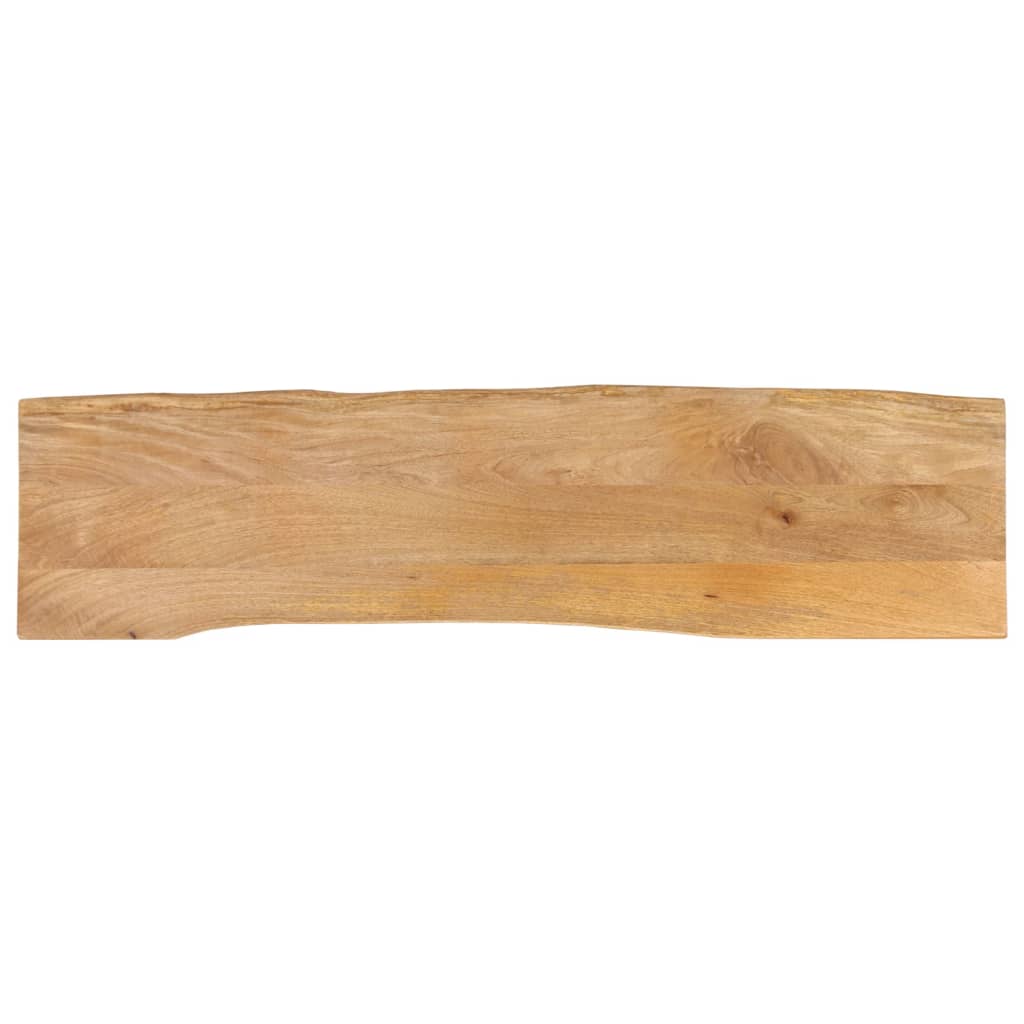 bordplade 180x40x2,5 cm naturlig kant massivt mangotræ