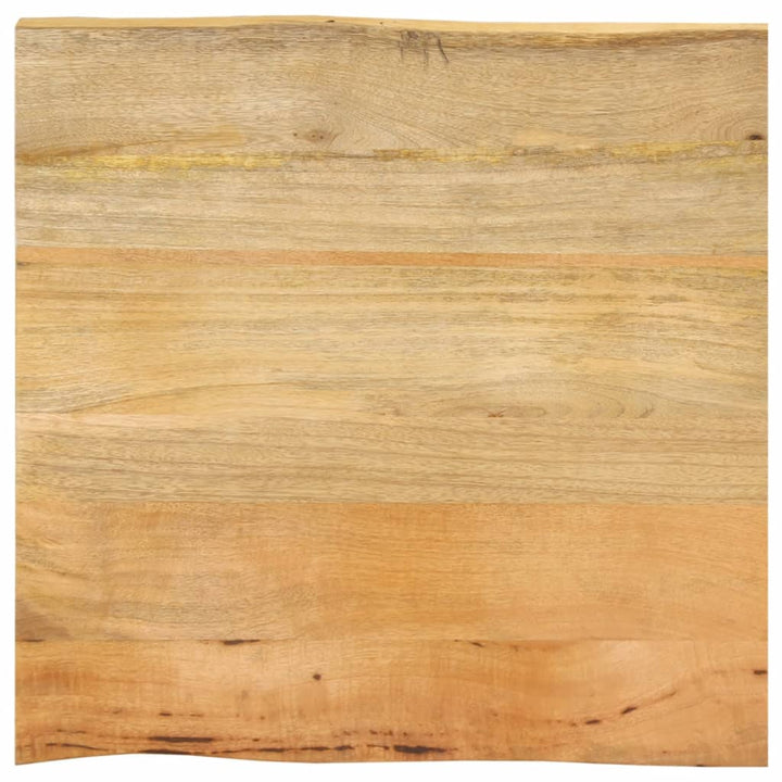 bordplade 80x80x2,5 cm naturlig kant massivt mangotræ