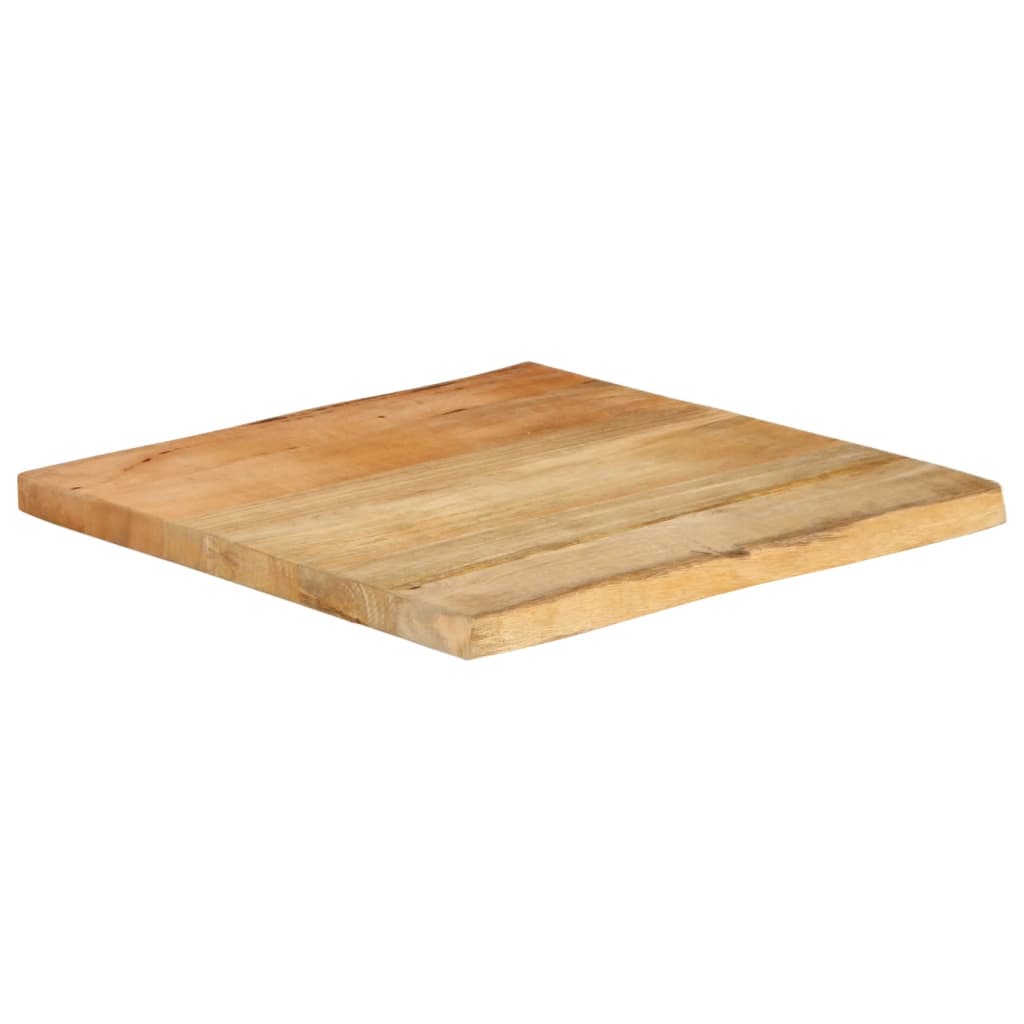 bordplade 80x80x2,5 cm naturlig kant massivt mangotræ
