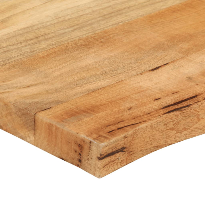 bordplade 80x80x2,5 cm naturlig kant massivt mangotræ