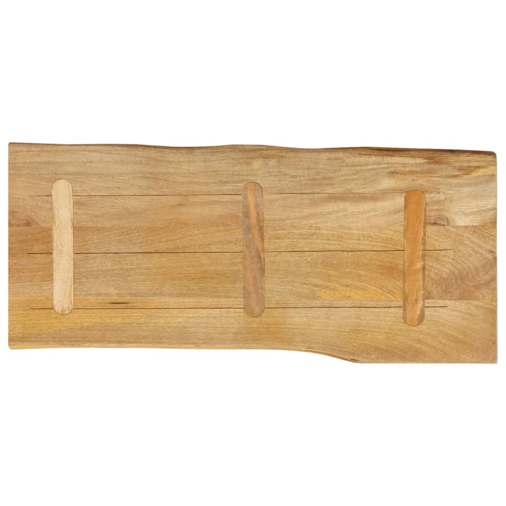 bordplade 100x40x3,8 cm naturlig kant massivt mangotræ