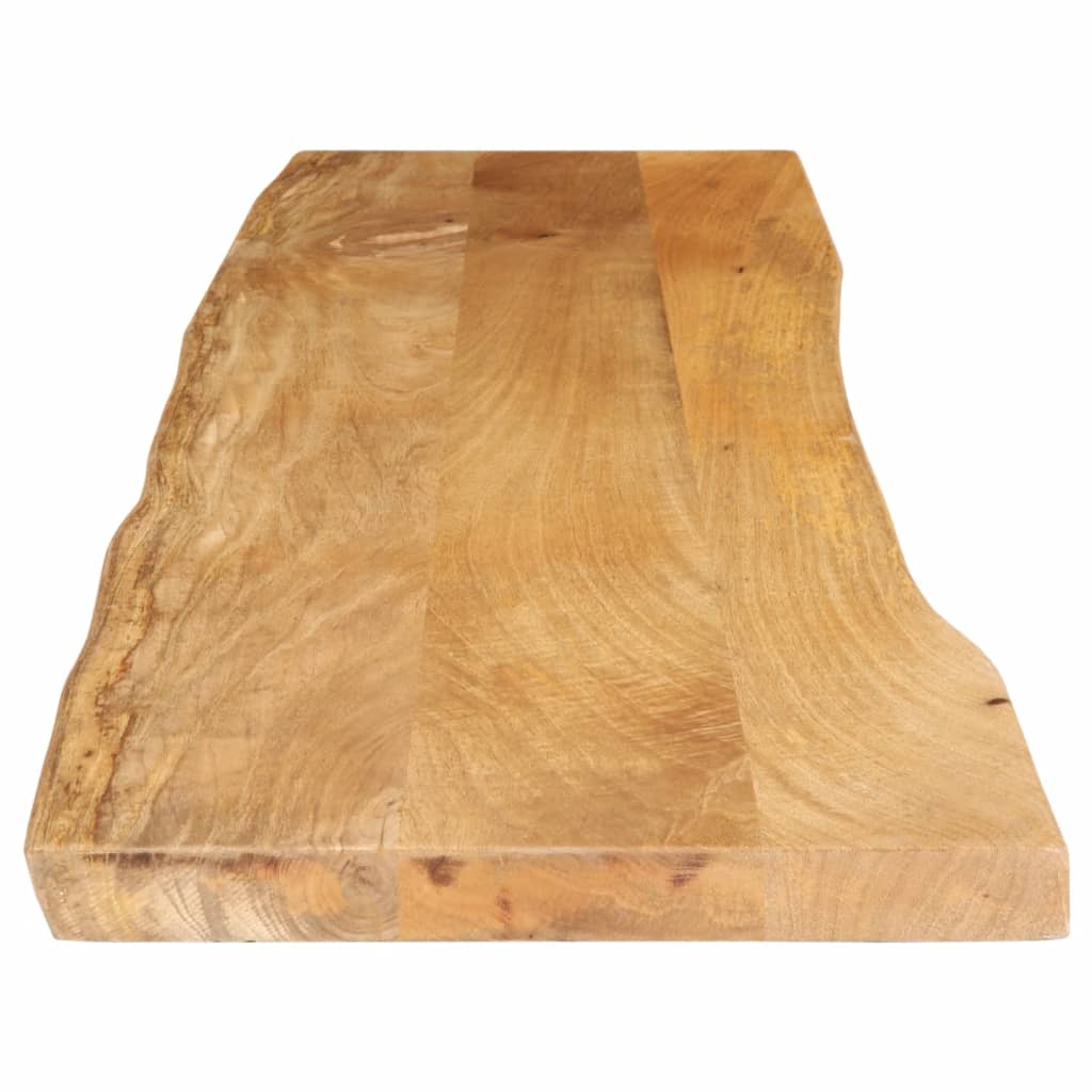 bordplade 180x40x3,8 cm naturlig kant massivt mangotræ