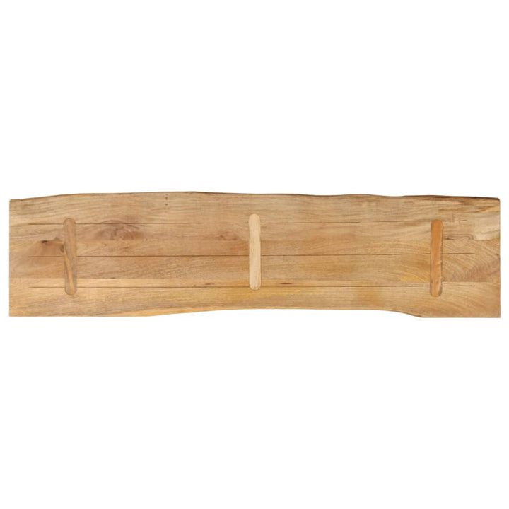 bordplade 180x40x3,8 cm naturlig kant massivt mangotræ