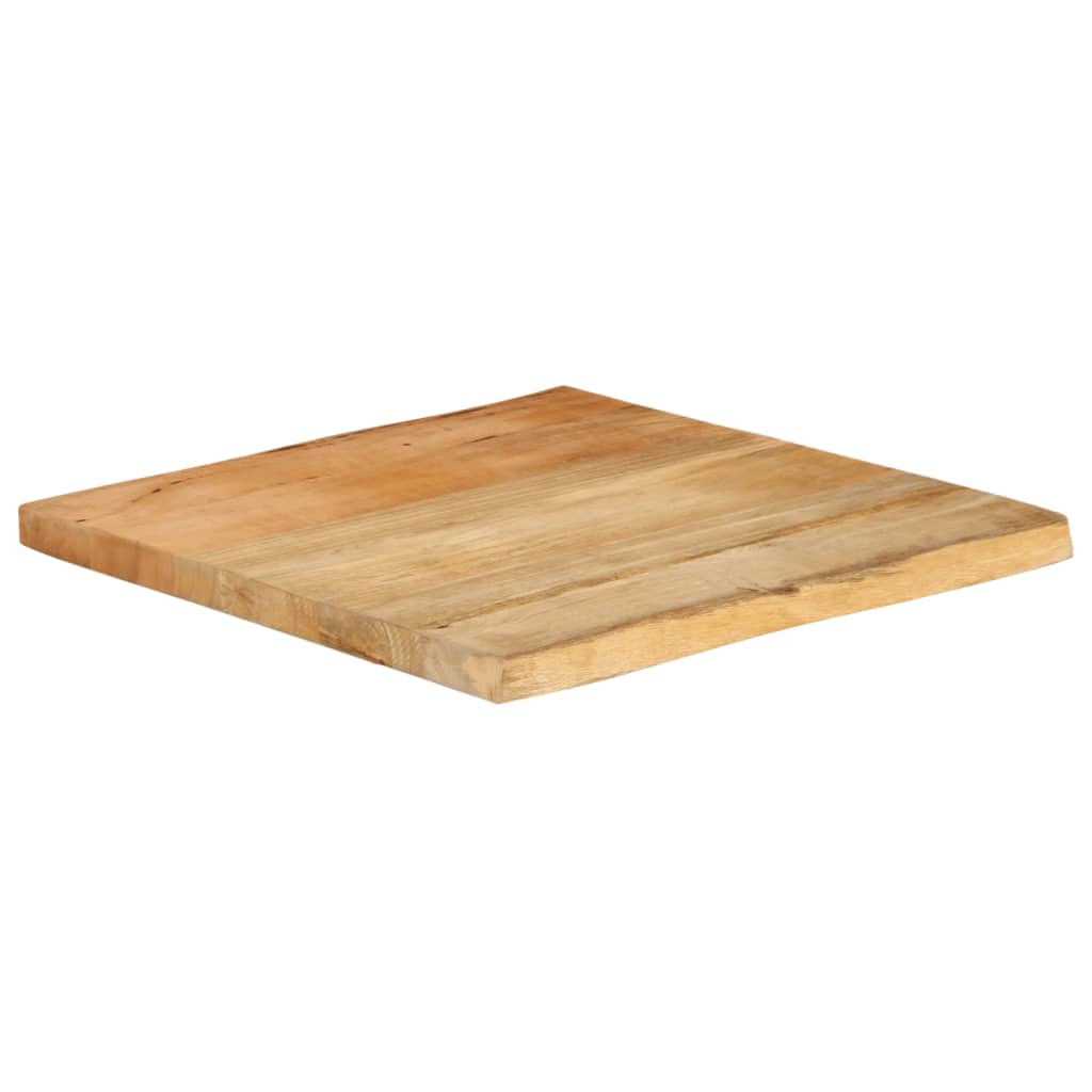 bordplade 60x60x3,8 cm naturlig kant massivt mangotræ