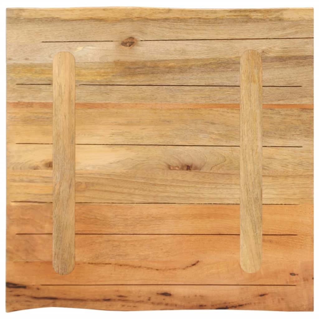 bordplade 60x60x3,8 cm naturlig kant massivt mangotræ