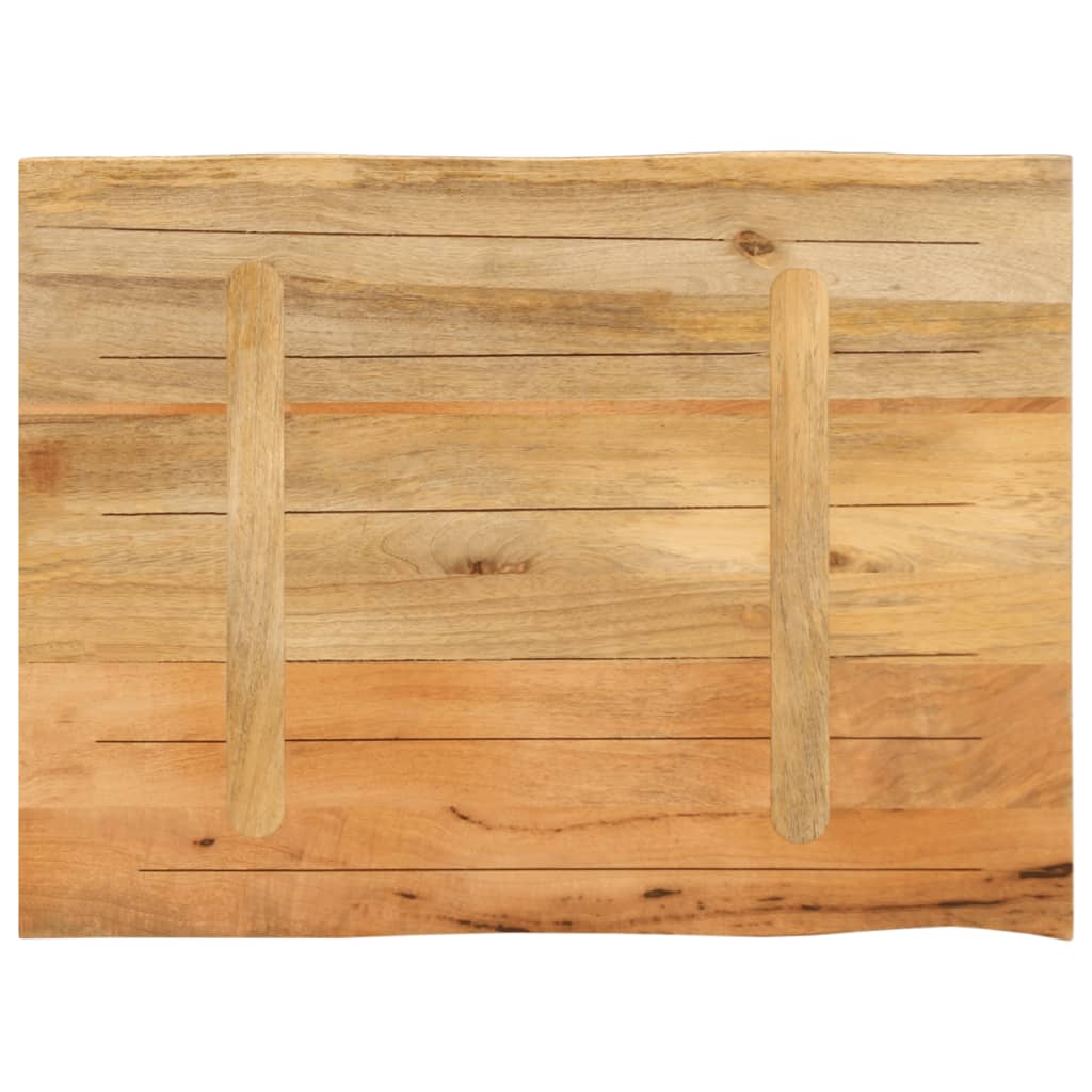 bordplade 90x60x3,8 cm naturlig kant massivt mangotræ