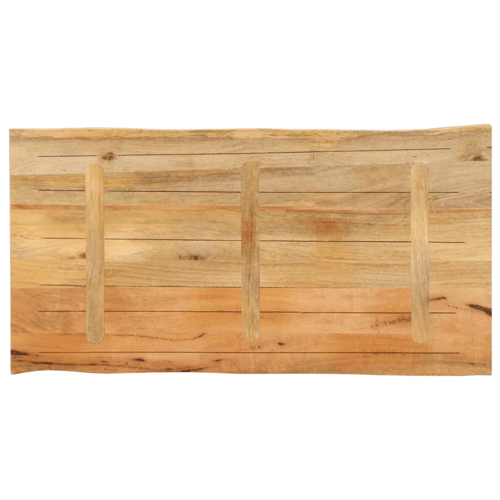 bordplade 120x60x3,8 cm naturlig kant massivt mangotræ
