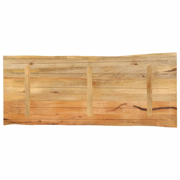 bordplade 140x60x3,8 cm naturlig kant massivt mangotræ