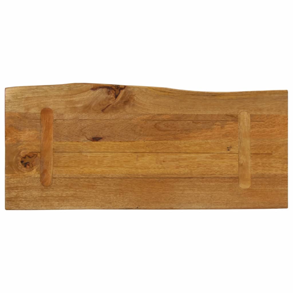 bordplade 80x40x2,5 cm naturlig kant massivt mangotræ