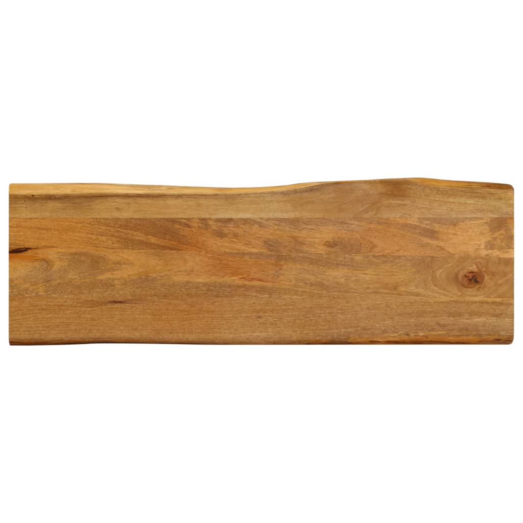 bordplade 120x40x2,5 cm naturlig kant massivt mangotræ