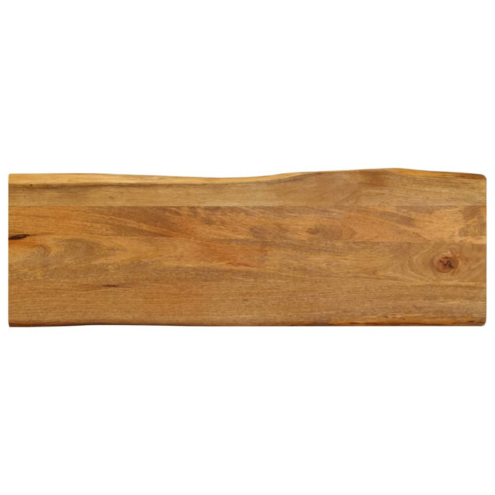 bordplade 120x40x2,5 cm naturlig kant massivt mangotræ