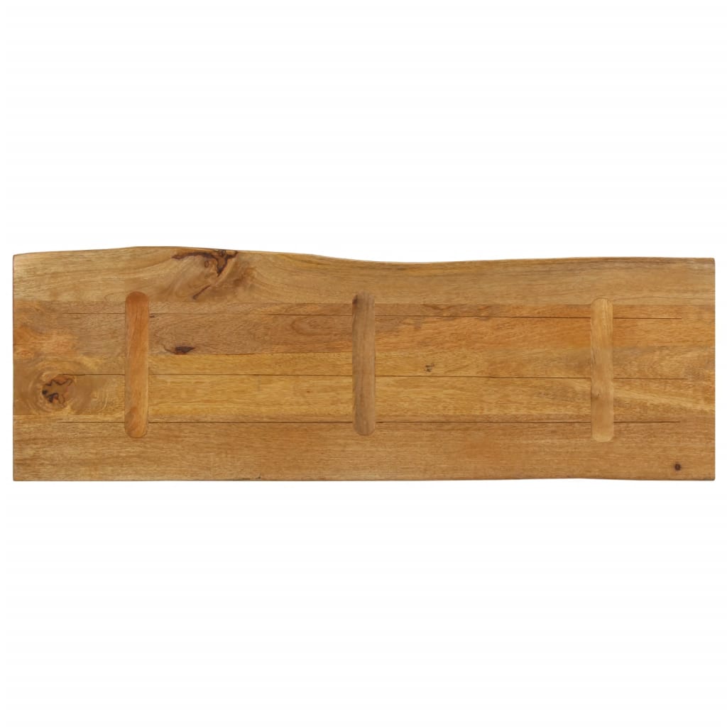 bordplade 120x40x2,5 cm naturlig kant massivt mangotræ