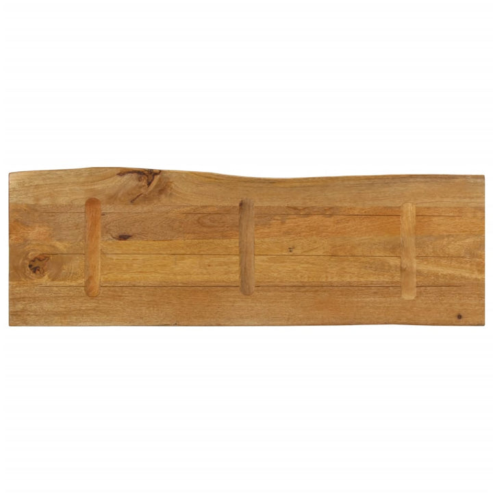 bordplade 120x40x2,5 cm naturlig kant massivt mangotræ