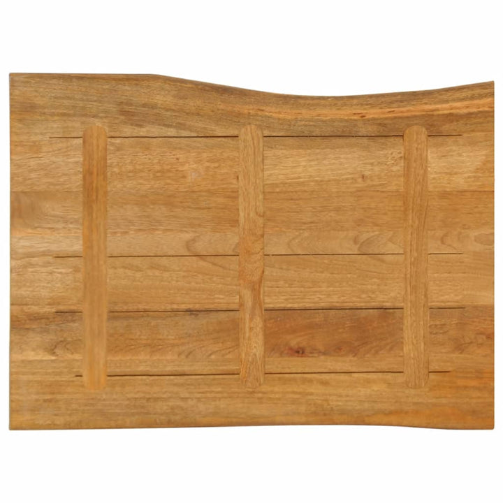 bordplade 90x60x2,5 cm naturlig kant massivt mangotræ