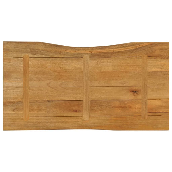 bordplade 120x60x2,5 cm naturlig kant massivt mangotræ