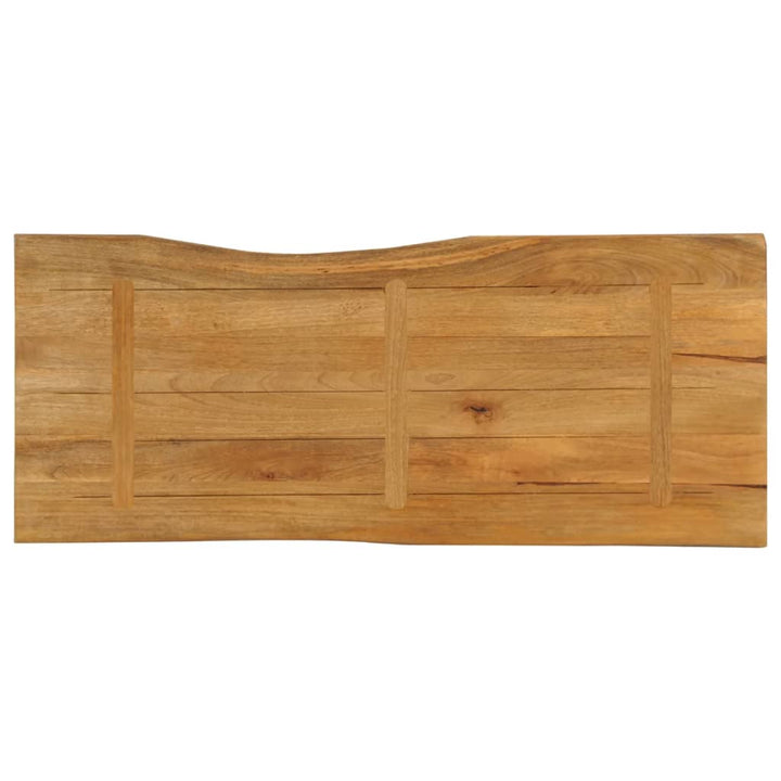bordplade 140x60x2,5 cm naturlig kant massivt mangotræ