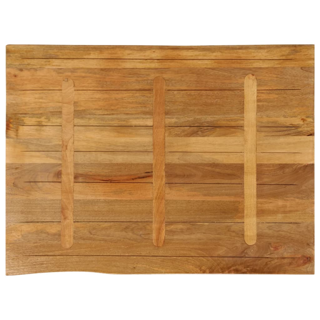 bordplade 100x80x2,5 cm naturlig kant massivt mangotræ