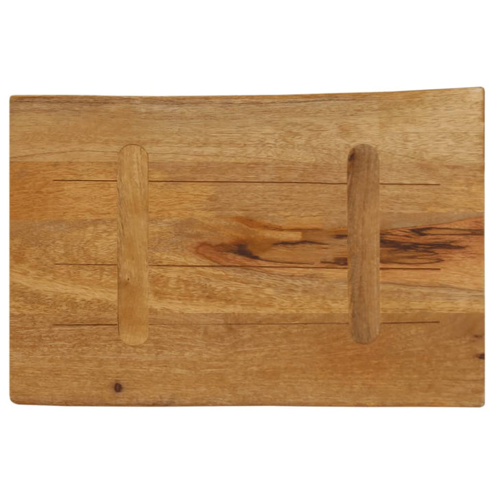 bordplade 70x40x3,8 cm naturlig kant massivt mangotræ