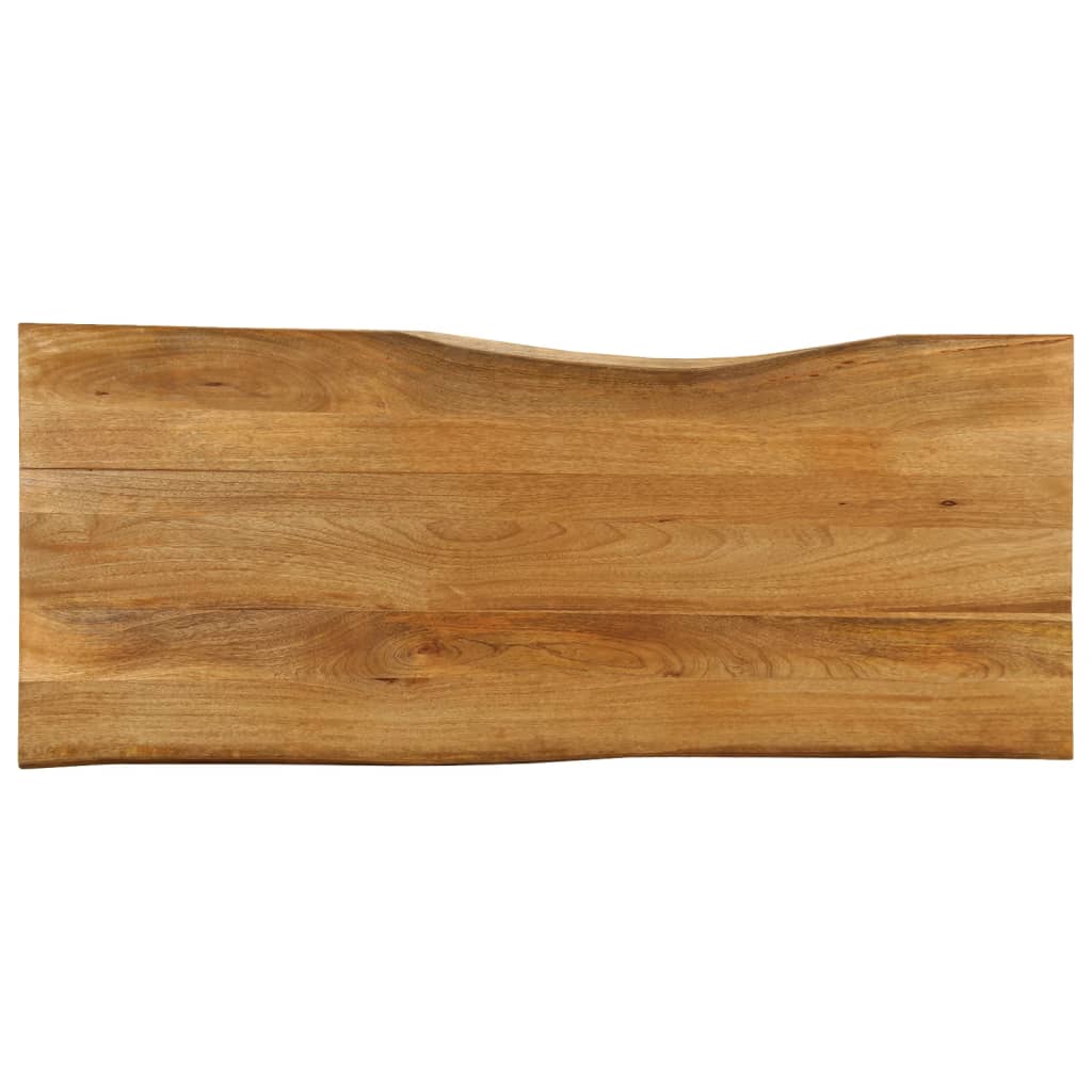 bordplade 140x60x3,8 cm naturlig kant massivt mangotræ