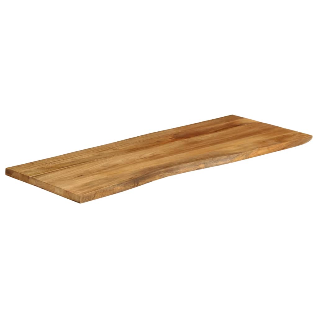bordplade 140x60x3,8 cm naturlig kant massivt mangotræ