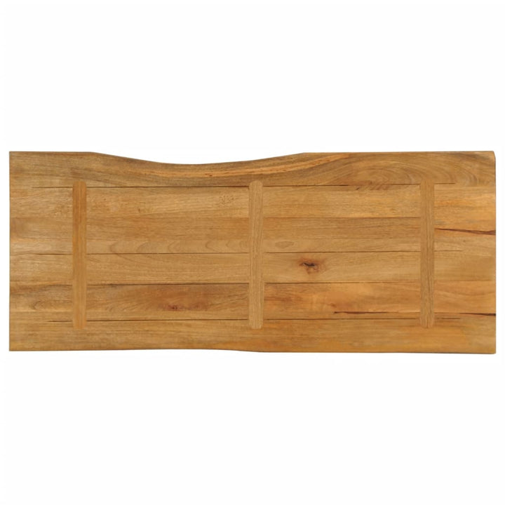 bordplade 140x60x3,8 cm naturlig kant massivt mangotræ