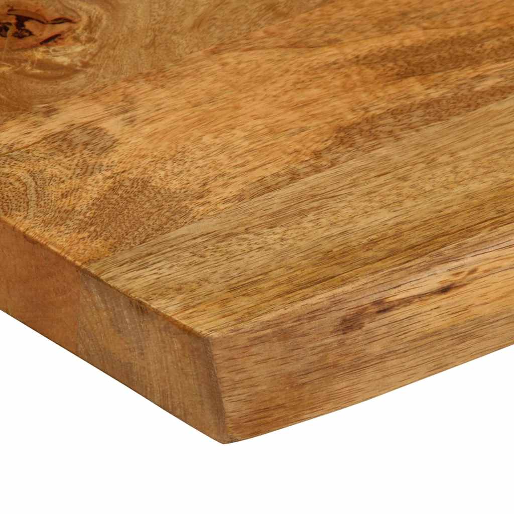 bordplade 80x80x3,8 cm naturlig kant massivt mangotræ