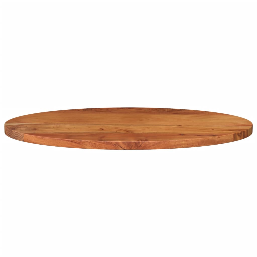 bordplade 80x40x2,5 cm oval massivt akacietræ