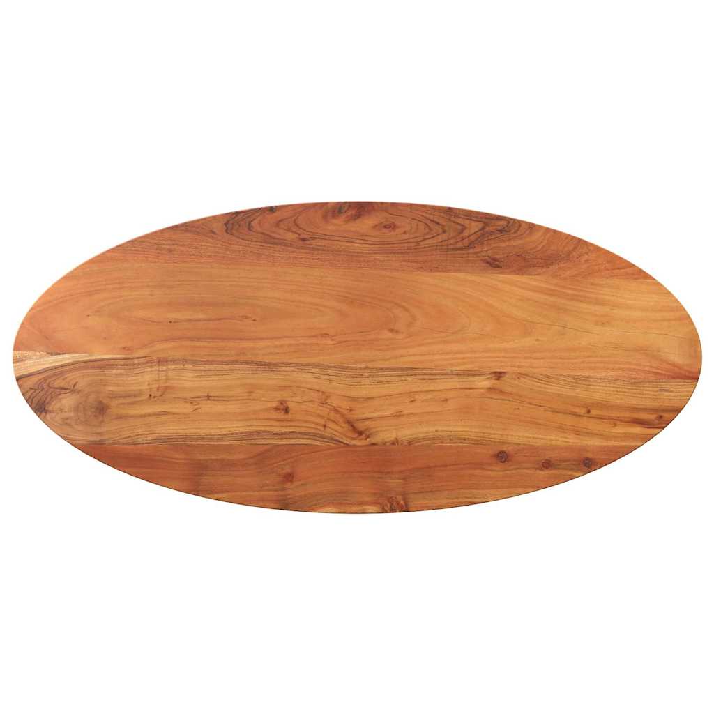 bordplade 100x40x3,8 cm oval massivt akacietræ