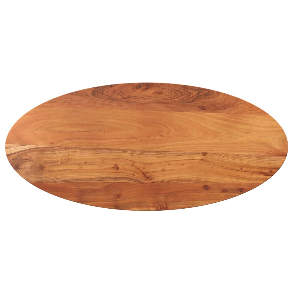 bordplade 100x50x3,8 cm oval massivt akacietræ