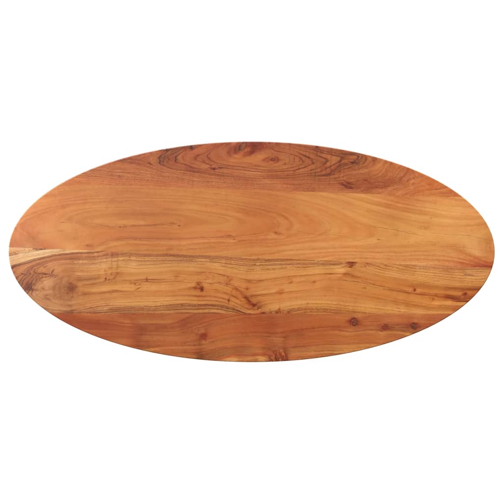bordplade 110x50x3,8 cm oval massivt akacietræ