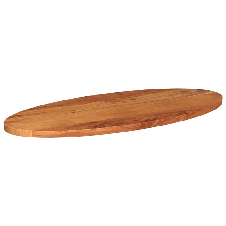 bordplade 110x50x3,8 cm oval massivt akacietræ