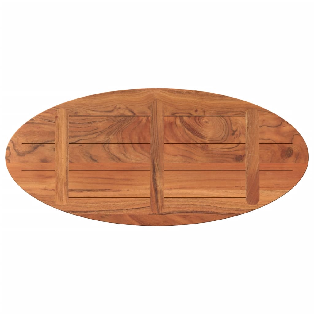 bordplade 110x50x3,8 cm oval massivt akacietræ