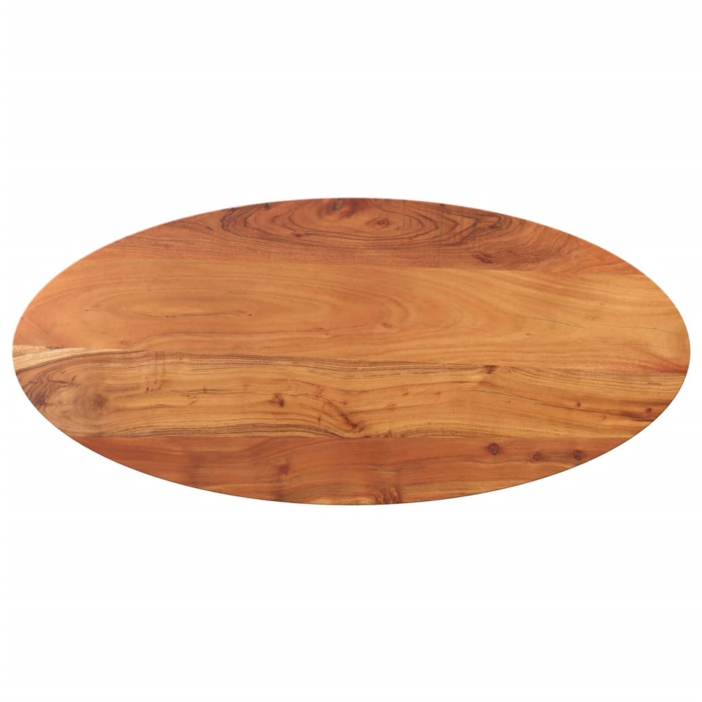 bordplade 120x50x3,8 cm oval massivt akacietræ