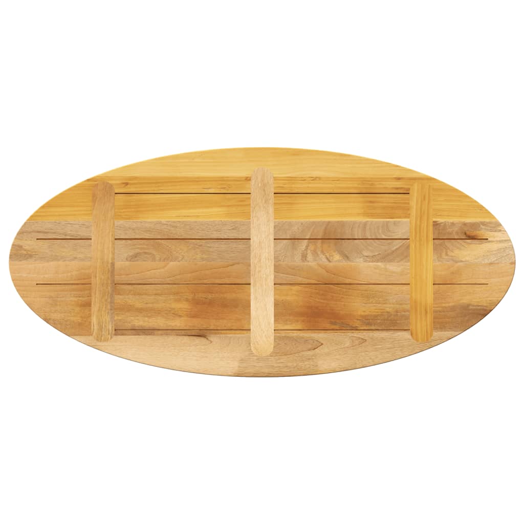 bordplade 100x40x2,5 cm oval massivt mangotræ