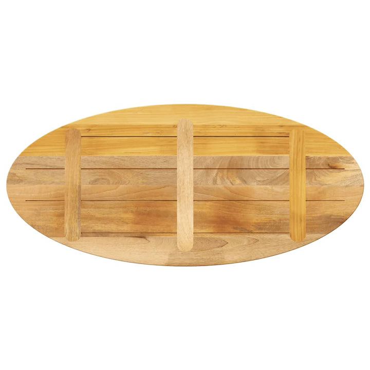 bordplade 100x40x2,5 cm oval massivt mangotræ