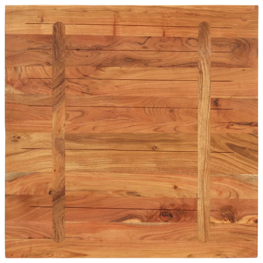 bordplade 70x70x3,8 cm firkantet massivt akacietræ