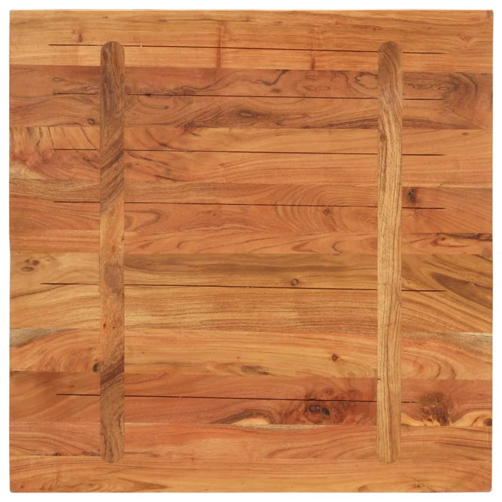 bordplade 70x70x3,8 cm firkantet massivt akacietræ