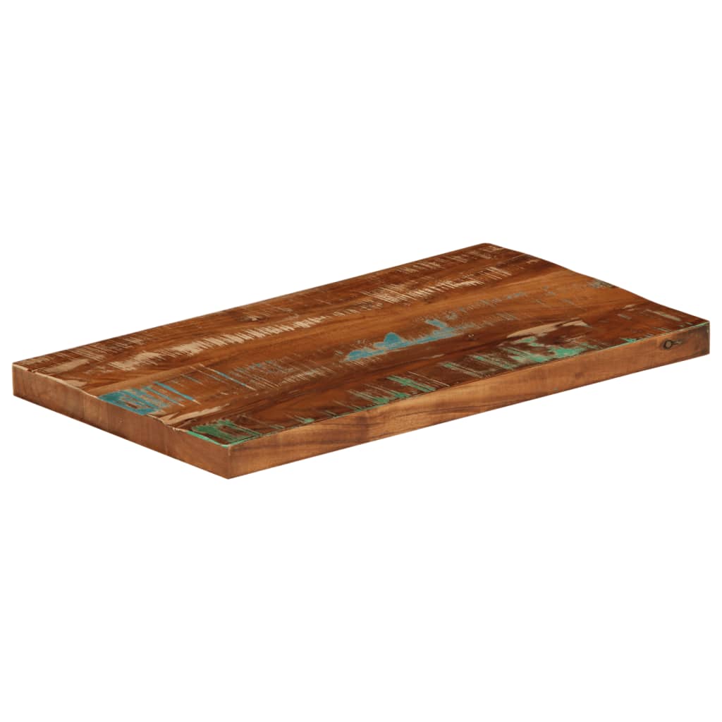 bordplade 50x40x2,5 cm rektangulær massivt genbrugstræ