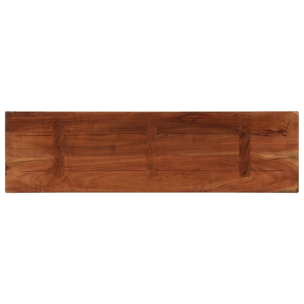 bordplade 120x40x2,5 cm rektangulær massivt genbrugstræ