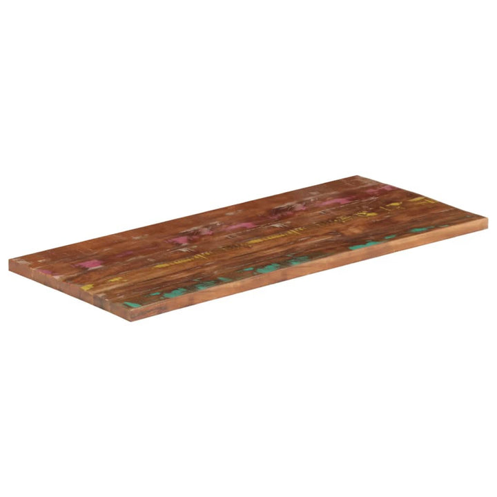 bordplade 100x50x2,5 cm rektangulær massivt genbrugstræ