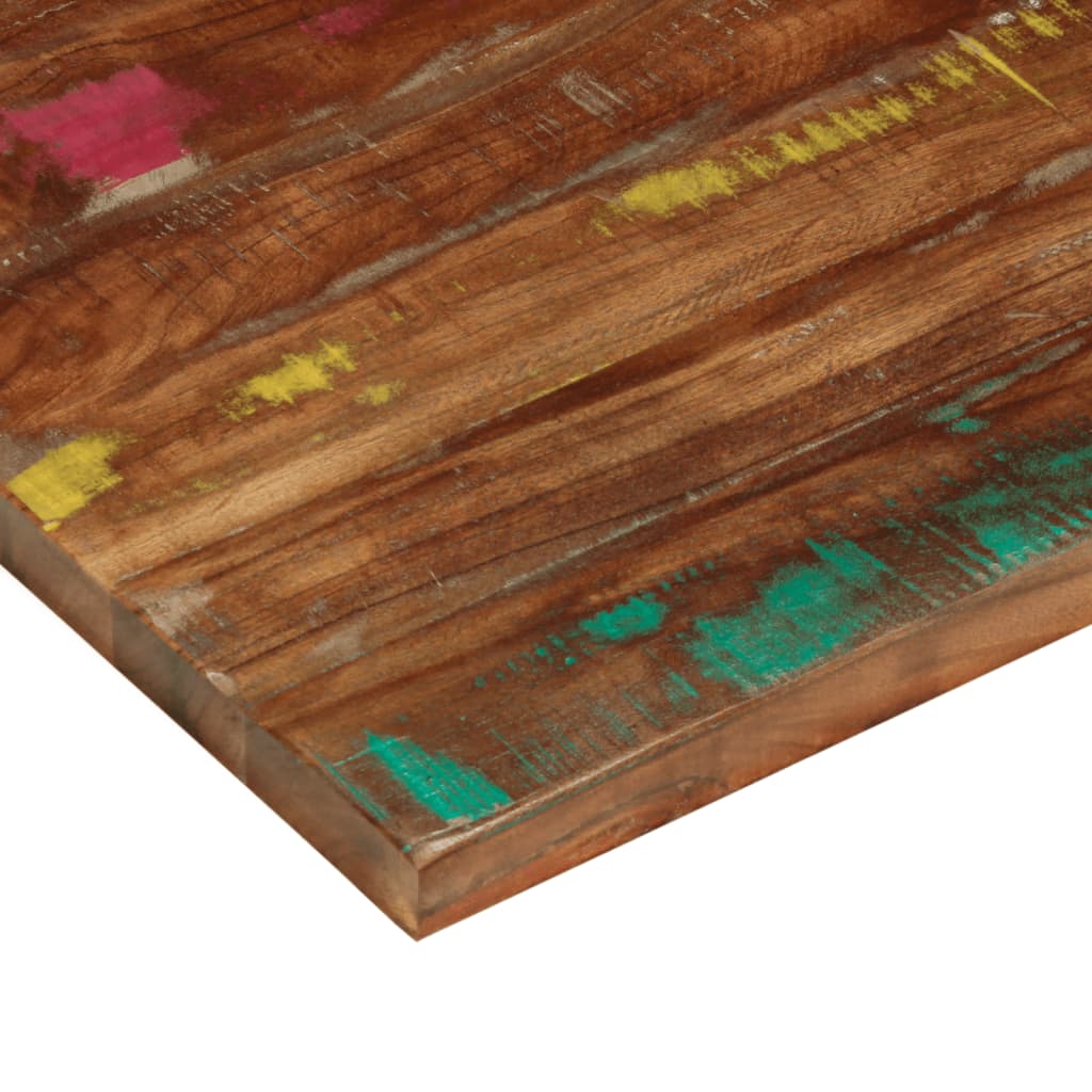 bordplade 100x50x2,5 cm rektangulær massivt genbrugstræ