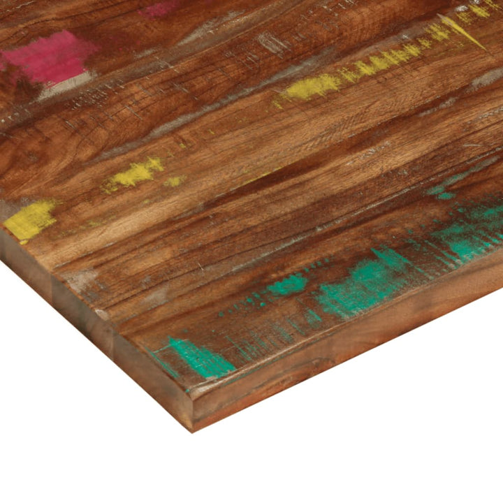 bordplade 100x50x2,5 cm rektangulær massivt genbrugstræ